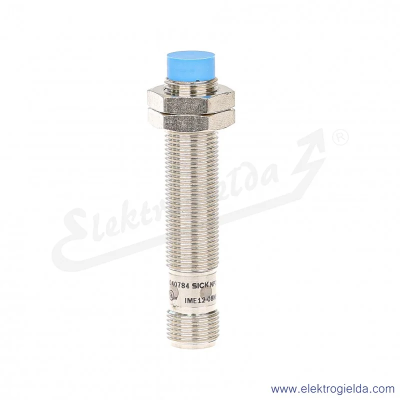 Czujnik indukcyjny 1040784 IME12-08NPOZC0S 10..30VDC, zasięg 8mm, PNP NC, tuleja M12, przyłącze M12 4P