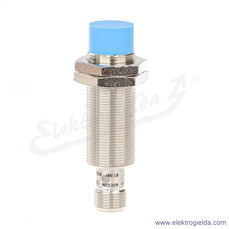 Czujnik indukcyjny 1040958 IME18-08NNSZC0S 10..30VDC, zasięg 8mm, NPN NO, tuleja  M18, przyłącze M12 4P
