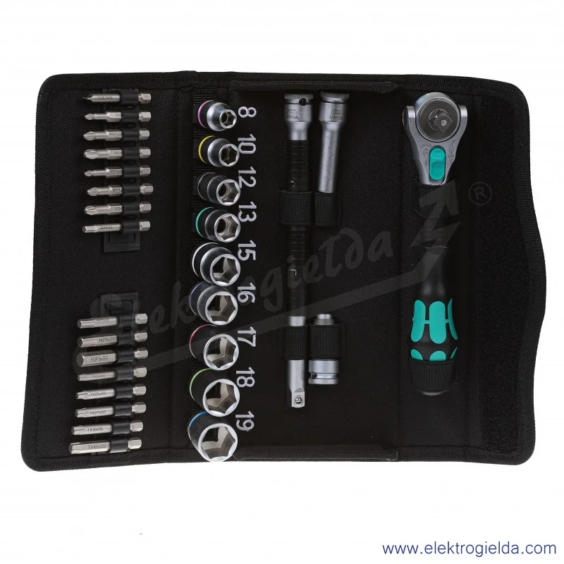 Zestaw z grzechotką 05004046001 8100 SB 6 Zyklop Speed 3/8" + bity+ nasadki
