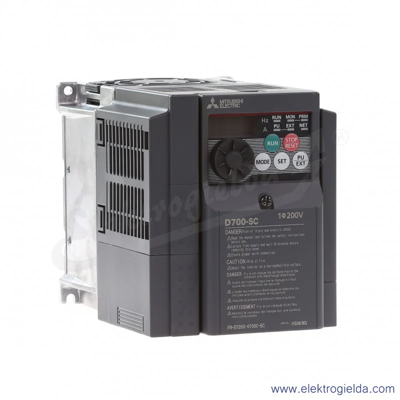 Falownik wektorowy 247599 FR-D720S-070SC-EC 1.5kW, 1x200-240VAC, 7A, IP20