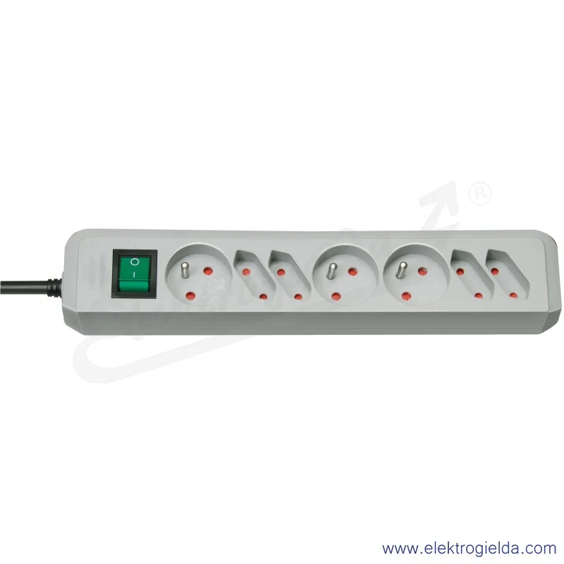 Przedłużacz listwowy 1150754 Brennenstuhl przewód 1.5m 3G1.5, 3x230V+4x230V, wyłącznik