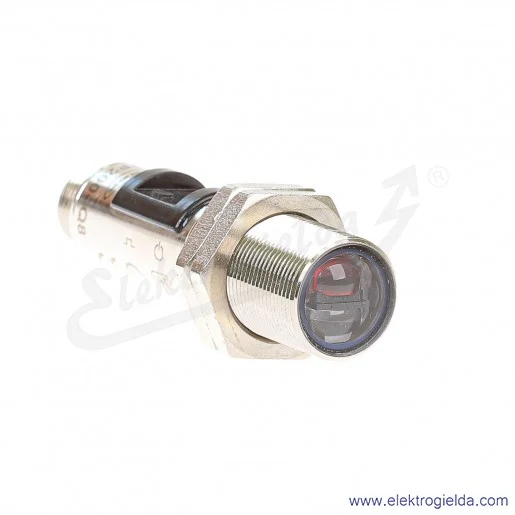 Czujnik odbiciowy 800570 M18-3VPFF200-Q8 z odcięciem tła, zasięg 0..200mm, PNP, M12 4P, obudowa metalowa, zasilanie 10..30VDC Czujnik odbiciowy 800570 M18-3VPFF200-Q8 z odcięciem tła, zasięg 0..200mm, PNP, M12 4P, obudowa metalowa, zasilanie 10..30VDC