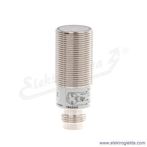 Czujnik odbiciowy E3FB-DP22 zasięg 0..300mm, PNP Dark-ON lub Light-ON, zasilanie 10..30VDC, złącze M12 4P, obudowa M18 IP67