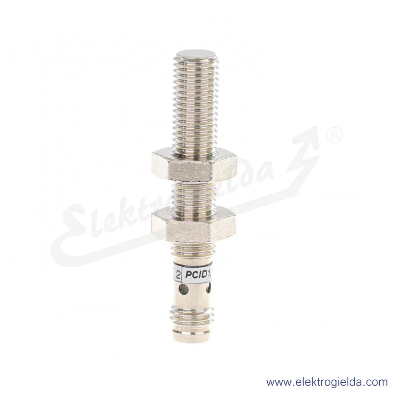 Czujnik indukcyjny PCID 1,5 RPK 10..30VDC, zasięg 1.5mm, PNP NC, tuleja M8, konektor M8 3 pin, długość 50mm
 