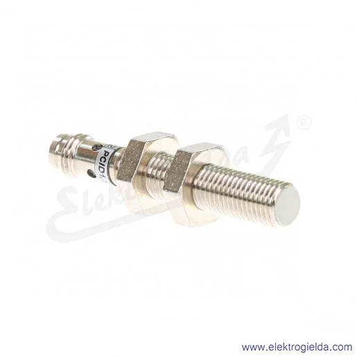 Czujnik indukcyjny PCID 1,5 RPK 10..30VDC, zasięg 1.5mm, PNP NC, tuleja M8, konektor M8 3 pin, długość 50mm
 