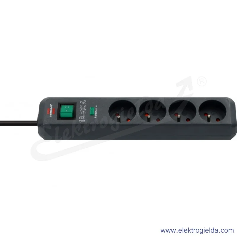 Przedłużacz listwowy 1153904314 4x230V 1,5m 3G1.5 listwa przepięciowa 13.5kA ECO-LINE czarny