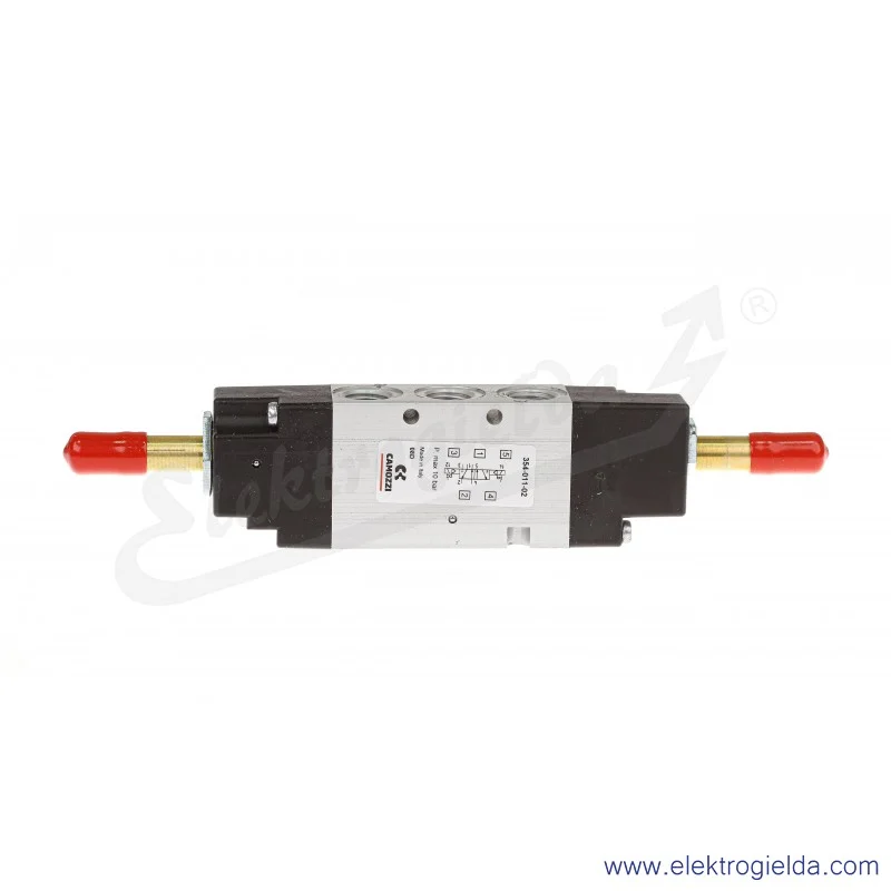 Zawór rozdzielający elektromagnetyczny 354-011-02, 5/2 bistabilny, G1/4, 1,5 ÷ 10 Bar, 1300 l/min, standardowe, bistabilne wyste