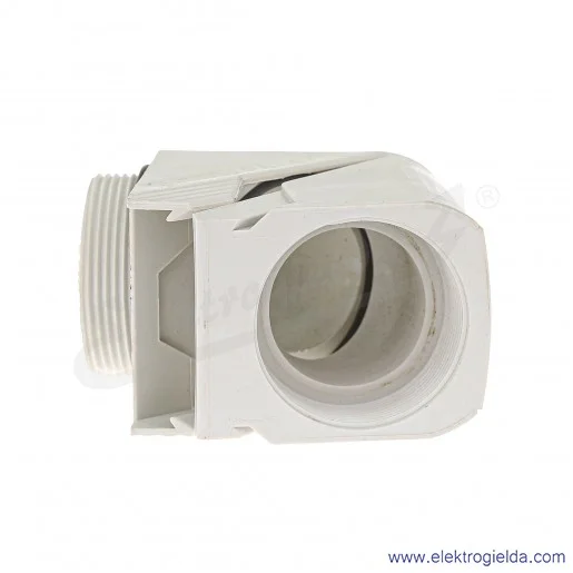 Dławik kątowy E03DK-02160100603 KD 29 z tworzywa, PG29, szary IP68