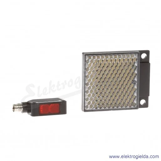 Czujnik refleksyjny CX-493-P-Z zasięg 0..5m, PNP Dark-ON i Light-ON, złącze 4P M8, czerwony LED, z lustrem
