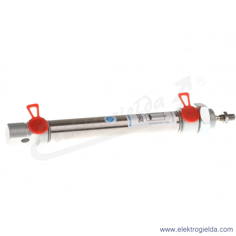 Siłownik pneumatyczny cylindryczny DNM020.0100, D20X100, G1/8, dwustronnego działania, magnetyczny