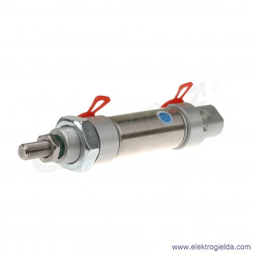 Siłownik pneumatyczny cylindryczny DNM025.0025 D25X25, G1/8, dwustronnego działania, z magnesem, ISO 6432, z amortyzacją mechani Siłownik pneumatyczny cylindryczny DNM025.0025 D25X25, G1/8, dwustronnego działania, z magnesem, ISO 6432, z amortyzacją mechani