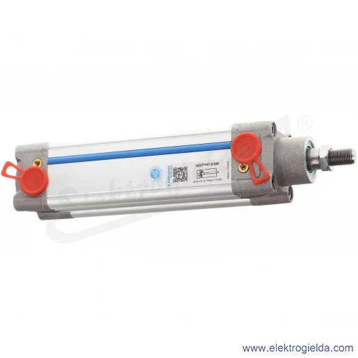 Siłownik pneumatyczny na ściągach NWT040.0100, D40X100, G1/4, dwustronnego działania, magnetyczny, z regulowaną amortyzacją Siłownik pneumatyczny na ściągach NWT040.0100, D40X100, G1/4, dwustronnego działania, magnetyczny, z regulowaną amortyzacją