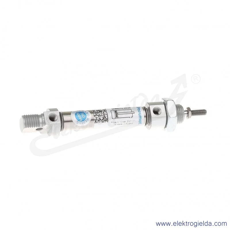 Siłownik pneumatyczny cylindryczny DNM010.0025 D10X25, M5, dwustronnego działania, magnetyczny