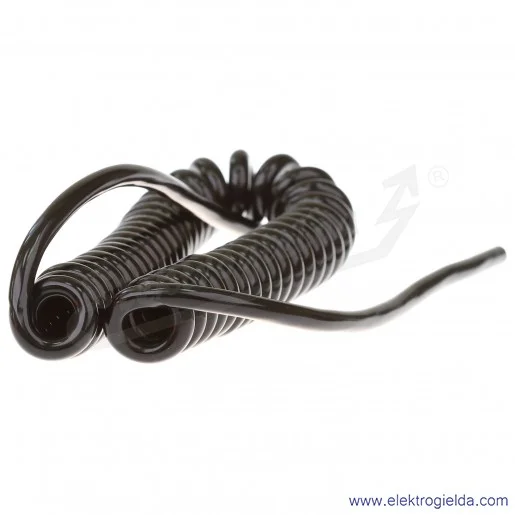 Sznur spiralny F5.0039 3x1mm2, 3mb czarny 05VVH8-F zakres pracy 350-2600mm  