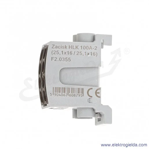Blok rozdzielczy F2.0355 HLK100A-2 czarny zacisk 1x16, 1x25