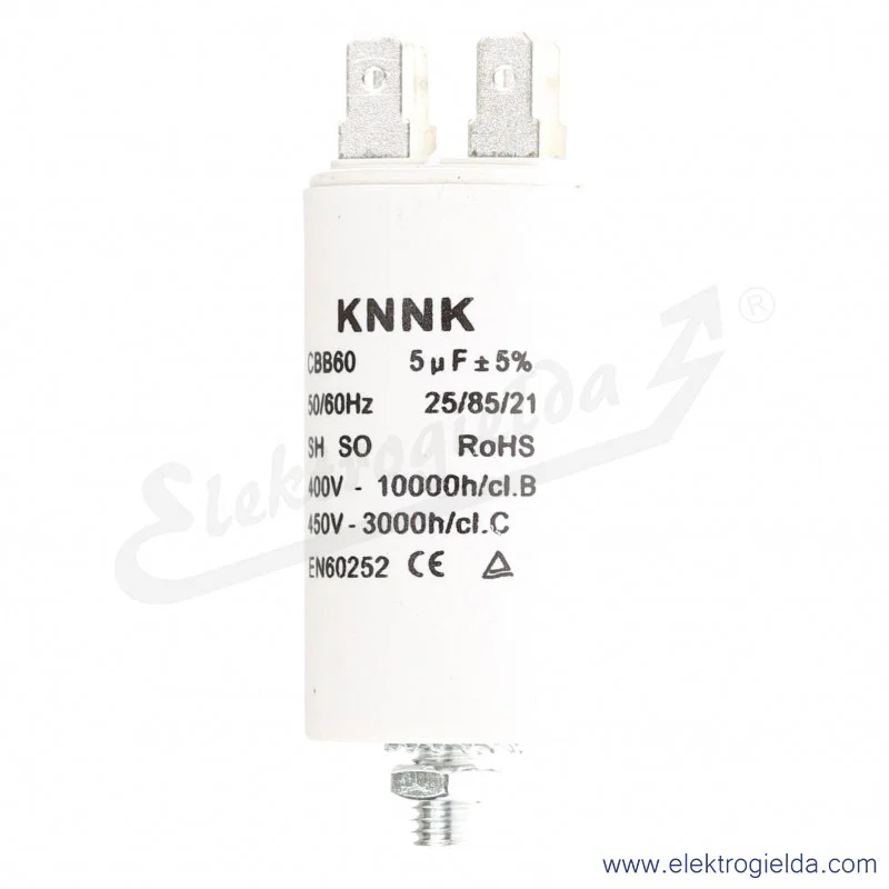 Kondensator rozruchowy 5 uF 450V wyjście konektorowe