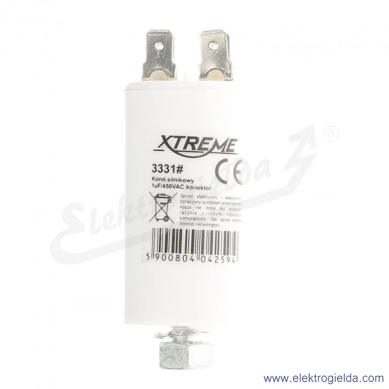 Kondensator rozruchowy 1.5 uF 450V wyjście konektorowe