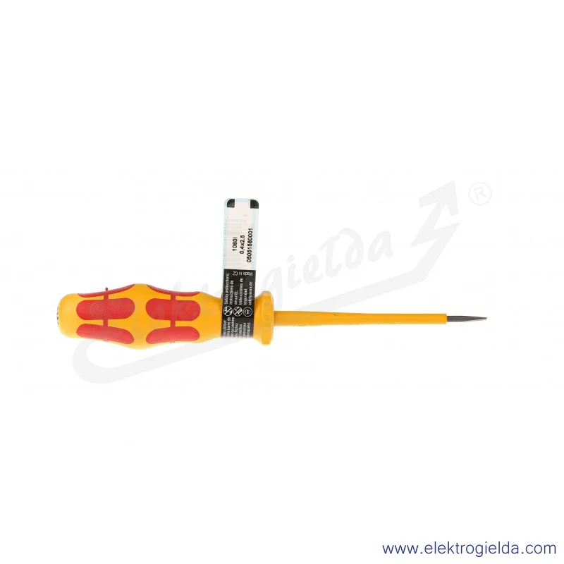 Wkrętak 051580 WERA 0,4x2,5x80 płaski izolowany Kraftform 1060 i VDE