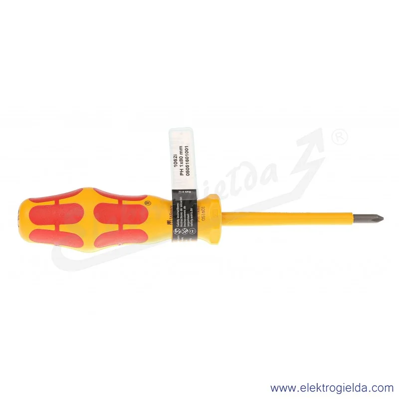 Wkrętak 051601 WERA PH1x80 krzyżowy Philips izolowany Kraftform 1062 i PH VDE