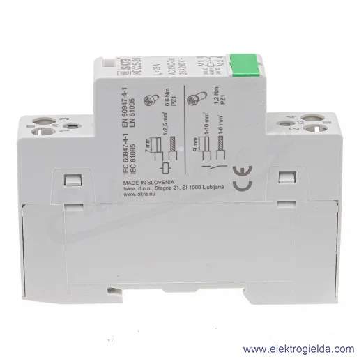 Stycznik modułowy 30.046.861 IKD225-20 25A 2NO napięcie cewki 24VAC/DC, HUM-FREE