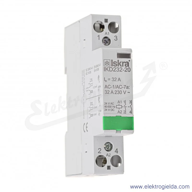 Stycznik modułowy 30.046.863 IKD232-20 32A 2NO 24VAC/DC HUM-FREE