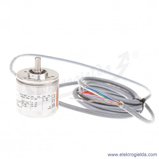 Enkoder inkrementalny KIS40-1342-1000, z wałkiem fi6mm, zasilanie 10-30VDC, Push-Pull, 1000impulsów/obrót, max częstotliwość 250