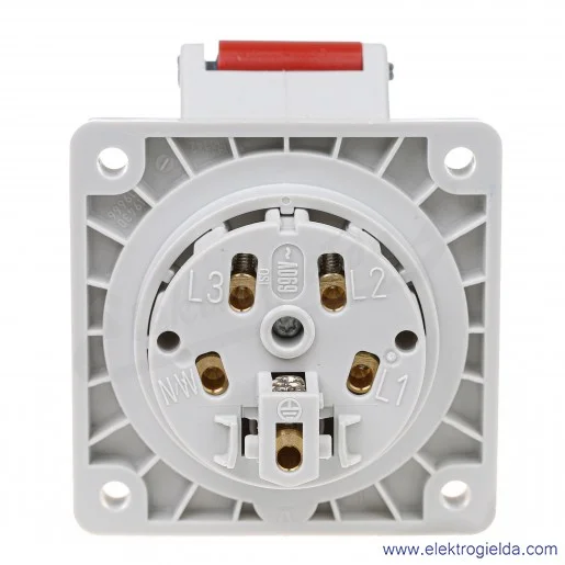 Gniazdo tablicowe 1385 5x16A 400V proste IP44
