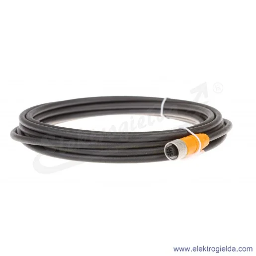 Kabel czujnika Y92E-M12PURSH4S5M-L przewód 4-pinowy nadajnik 5m ekranowany, złącze M12 żeńskie, z wolnym końcem przewodów Kabel czujnika Y92E-M12PURSH4S5M-L przewód 4-pinowy nadajnik 5m ekranowany, złącze M12 żeńskie, z wolnym końcem przewodów