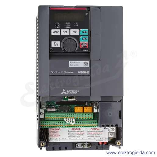 Falownik 297570 FR-A840-00126-E2-60 2.2-5.5kW 3x380-500V, 12A (3,7kW; 9A), IP20