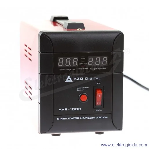 Stabilizator napięcia AVR 1000 VA 230V sieciowy AZO DIGITAL