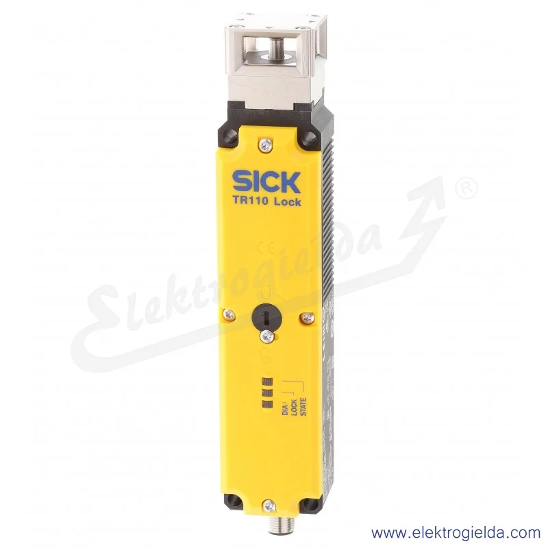 Wyłącznik krańcowy magnetyczny 6044632 TR110-SRUFL00 z kluczem, złącze M12 8P, zasilanie 24VDC, IP67
