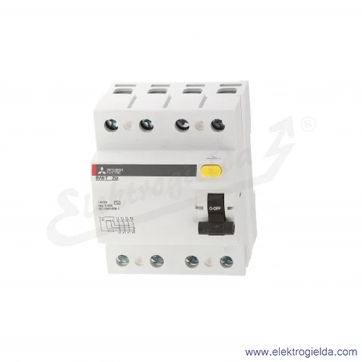 Wyłącznik różnicowo-prądowy 293603 BVW-T 4P (3+N) 25A 30mA typ AC 415V