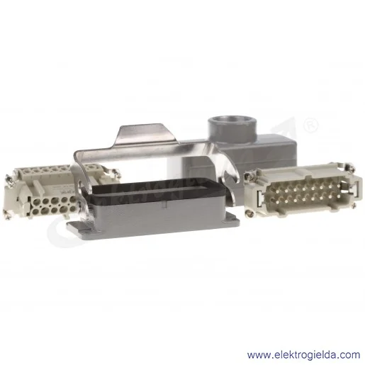 Złącze kompletne Harting 16 PIN wkład męski + obudowa
