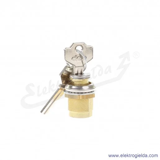 Zamek z kluczem 421415 CS.20-32-20 do otworu 19mm, odległość rygla od kołnierza 20mm