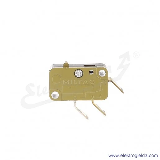 Wyłącznik krańcowy miniaturowy XFC5 P Miltac 6A styk przełączny, podłączenie konektorowe, popychacz z tworzywa Wyłącznik krańcowy miniaturowy XFC5 P Miltac 6A styk przełączny, podłączenie konektorowe, popychacz z tworzywa