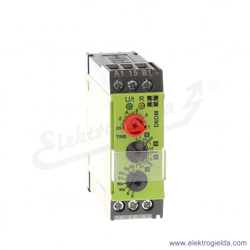 Przekaźnik czasowy D6DM 24VAC/DC 110-240VAC 1P 8 funkcji czasowych