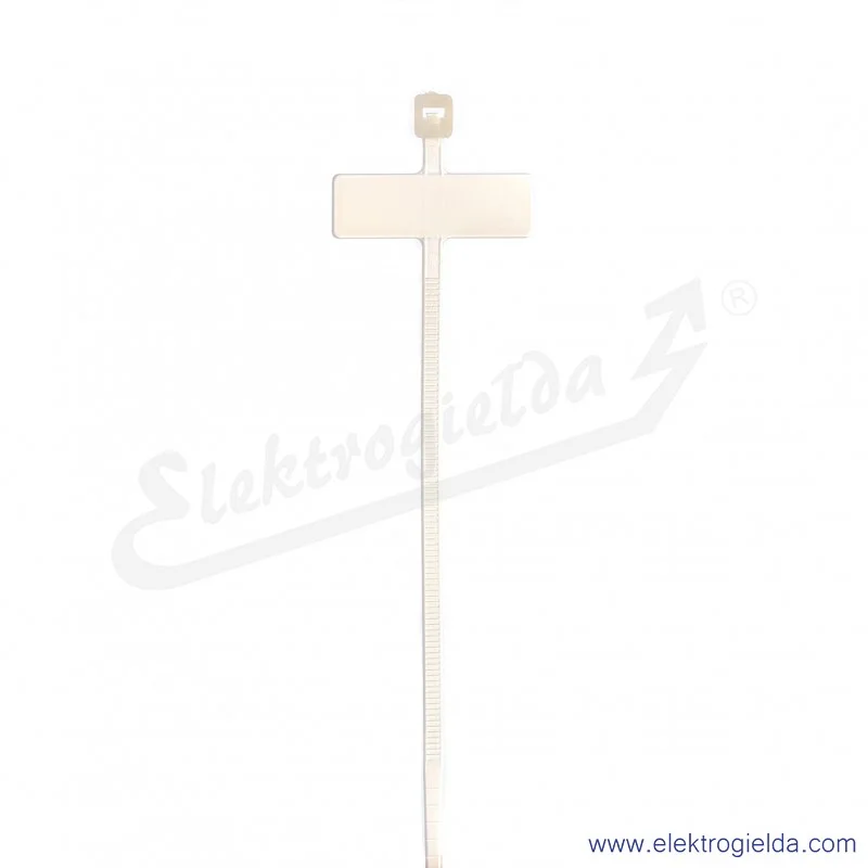 Opaska zaciskowa E01TK-01030100101, TKTO 11/3, 100mm, 100szt, trytytka, z oznacznikiem, kolor naturalny jasny