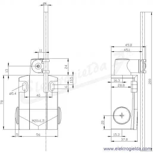 Rysunek wymiarowy