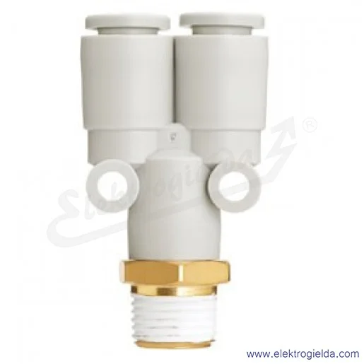 Tr&oacute;jnik wtykowy Y 360&deg; KQ2U04-M5A, M5, fi 4mm