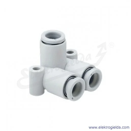 Tr&oacute;jnik wtykowy kątowy KQ2LU12-00A, fi 12mm