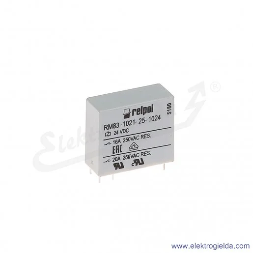 Przekaźnik miniaturowy RM83-1011-25-1024 1P 24VDC do obwodów drukowanych i gniazd