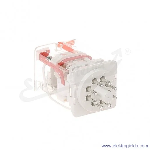 Przekaźnik elektromagnetyczny HR702CA230 2P 10A 230VAC wskaźnik LED, przycisk mechaniczny