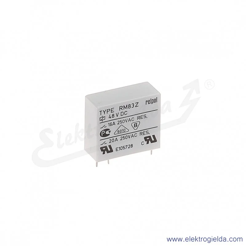 Przekaźnik miniaturowy RM83-1021-25-1048 1Z 48VDC do obwodów drukowanych i gniazd