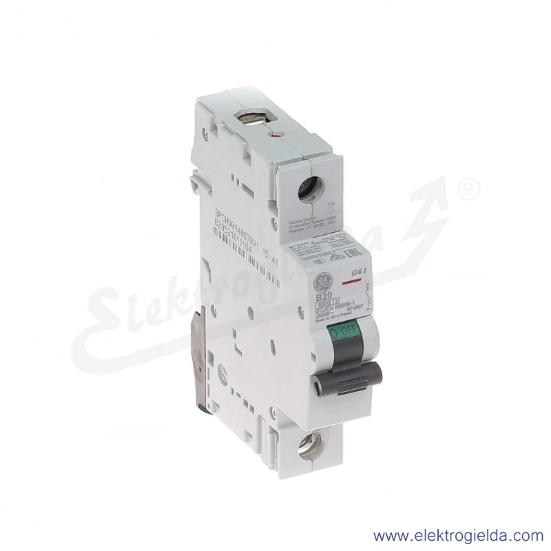 Wyłącznik nadprądowy G61B20 1P AC 6kA