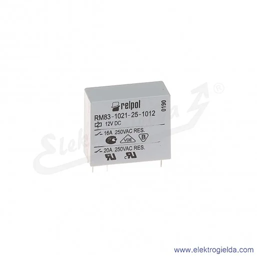 Przekaźnik miniaturowy RM83-1021-25-1012 1Z 12VDC do obwodów drukowanych i gniazd