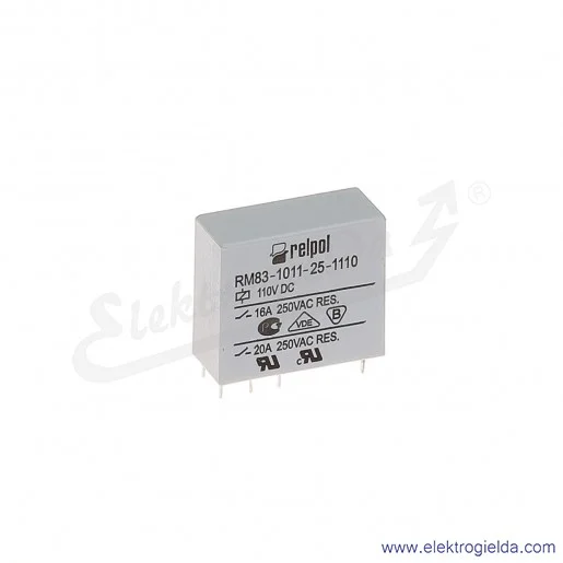 Przekaźnik miniaturowy RM83-1011-25-1110 1P 110VDC do obwodów drukowanych i gniazd