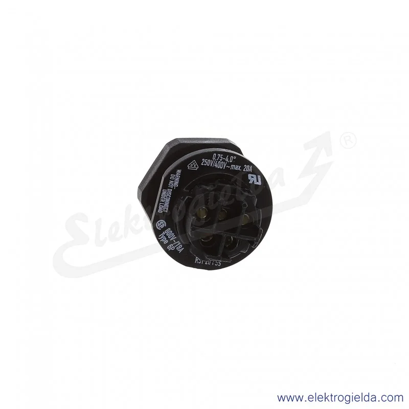 Wtyczka 96.052.5053.1, RST 20i5, 5P, 20, czarna, montaż panelowy