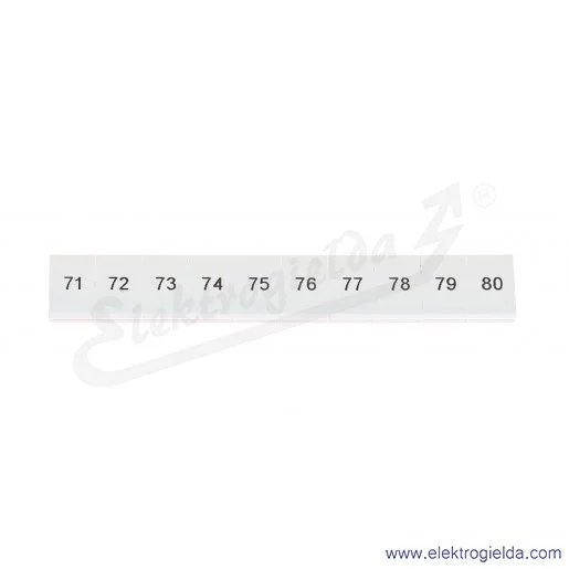 Oznacznik opisowy 1051016:0071, ZB 6, LGS: 71-80, pasek