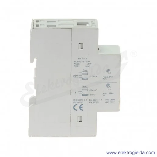 Stycznik modułowy CN2011024 1NO+1NC 24VAC/DC Ith 20A