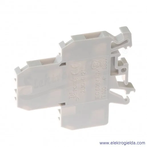 Złączka piętrowa A00-0008, ZUG G/21, szara, śrubowa, 4mm2